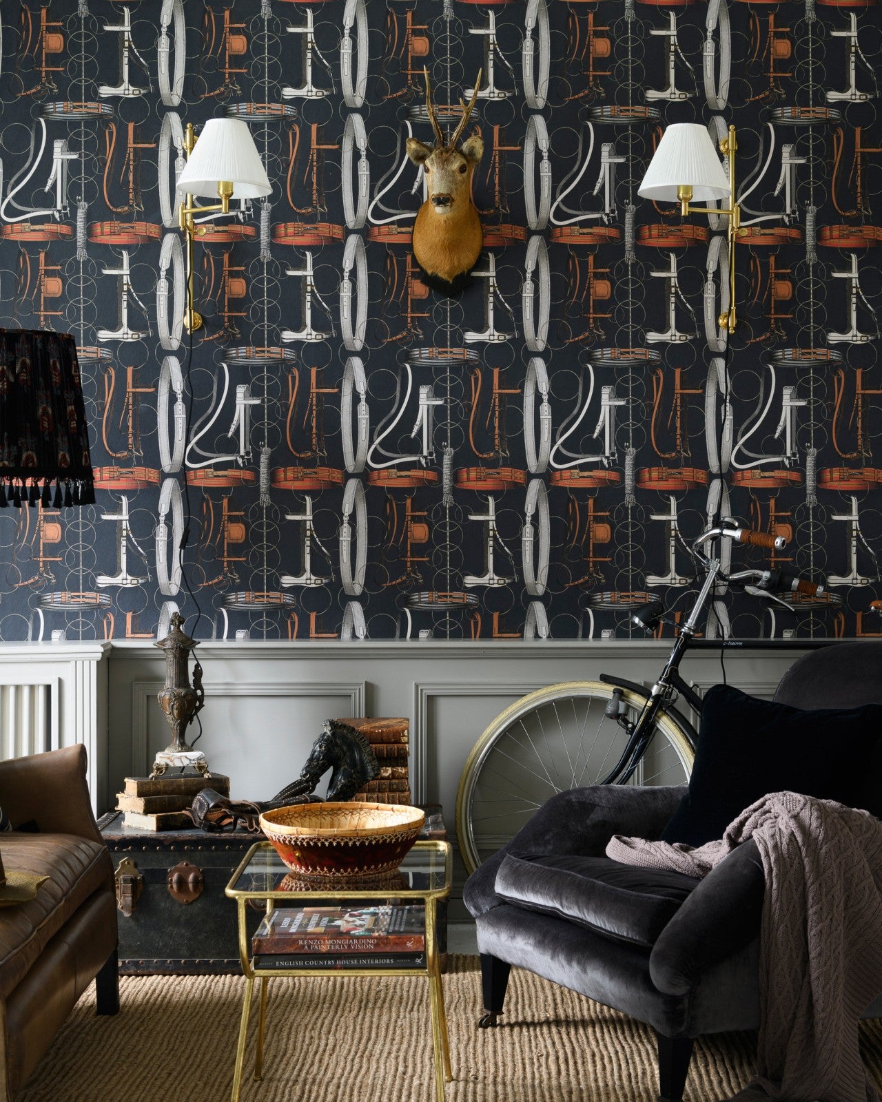 mind the gap - equestrian equipment light wallpaper - wp20633