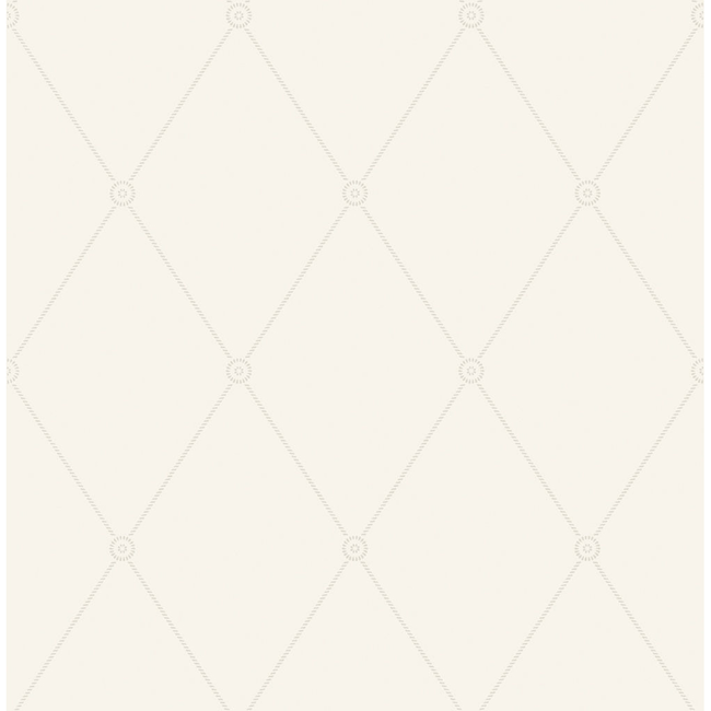 cole & son - large georgian rope trellis - ivory - 100/13060.cs.0
