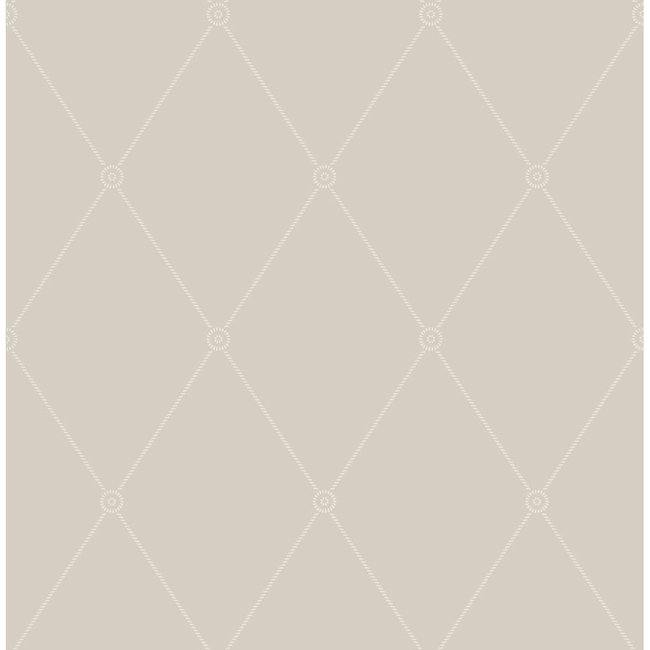 cole & son - large georgian rope trellis - putty - 100/13061.cs.0