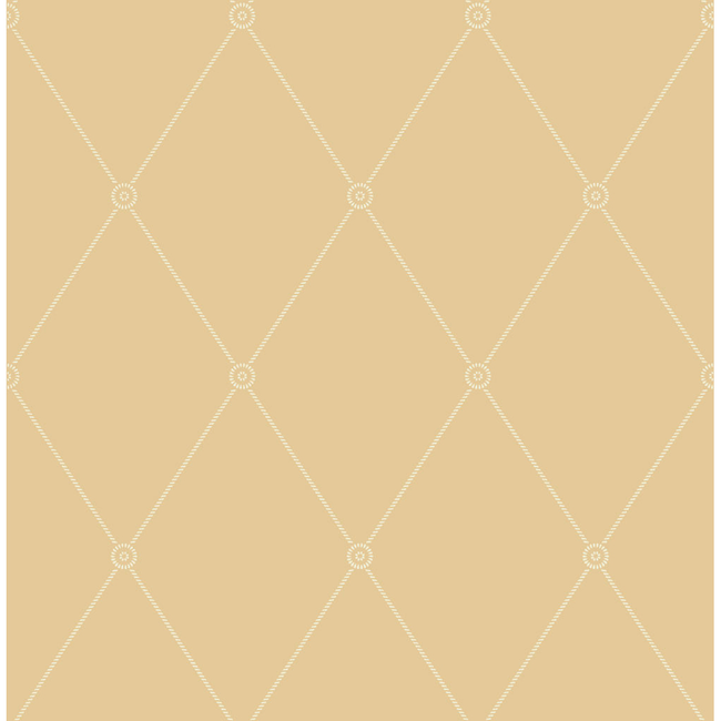 cole & son - large georgian rope trellis - yellow - 100/13064.cs.0