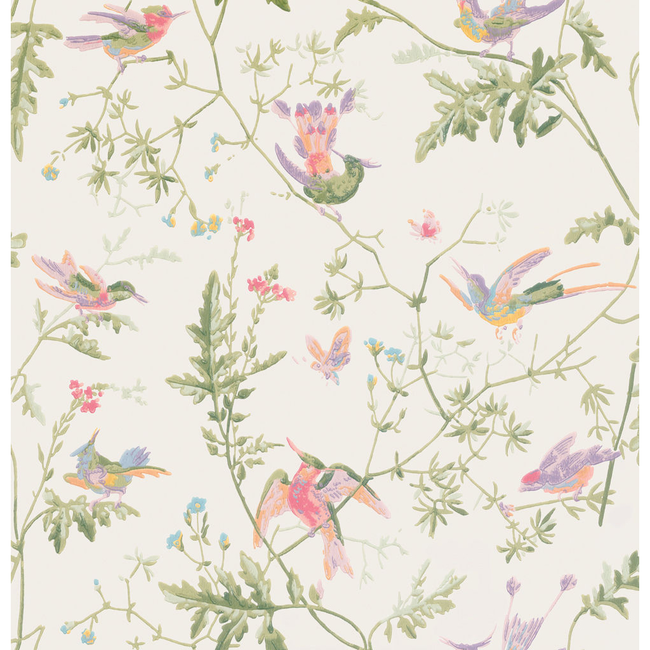 cole & son - hummingbirds - soft multi-colour - 100/14067.cs.0