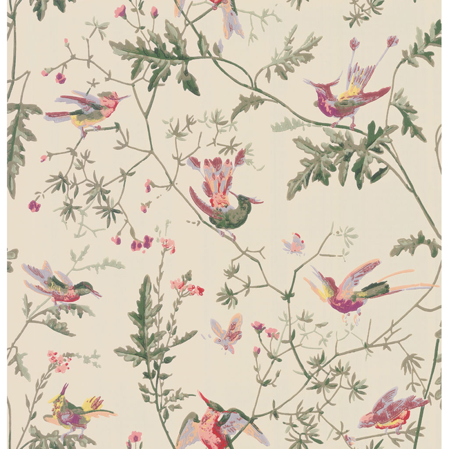 cole & son - hummingbirds - original multi-colour - 100/14071.cs.0
