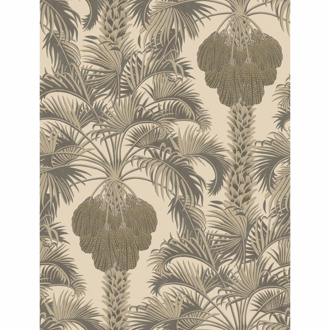 cole & son - hollywood palm - silver & charcoal - 113/1003.cs.0