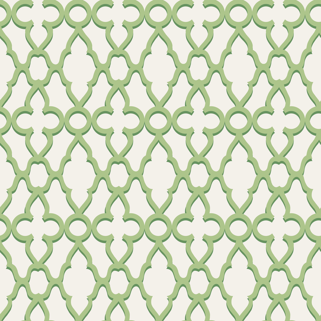 cole & son - treillage - leaf green/chlk - 116/6022.cs.0