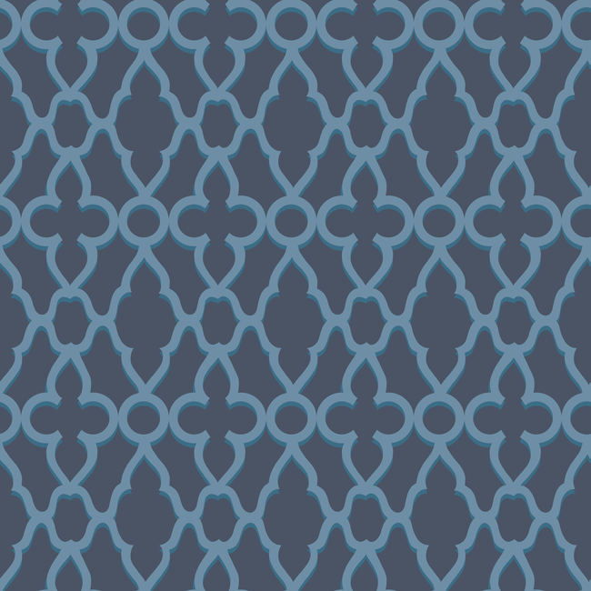 cole & son - treillage - cerulean/midnig - 116/6024.cs.0