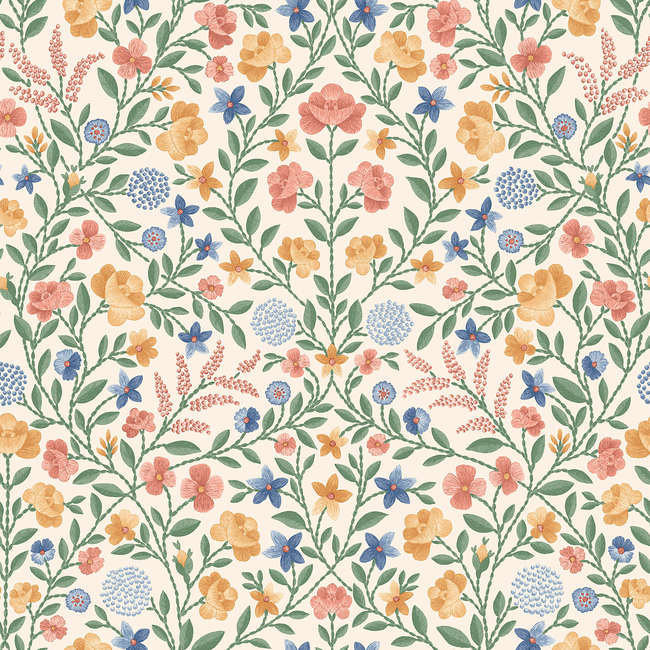 cole & son - court embroidery - coral - 118/13029.cs.0