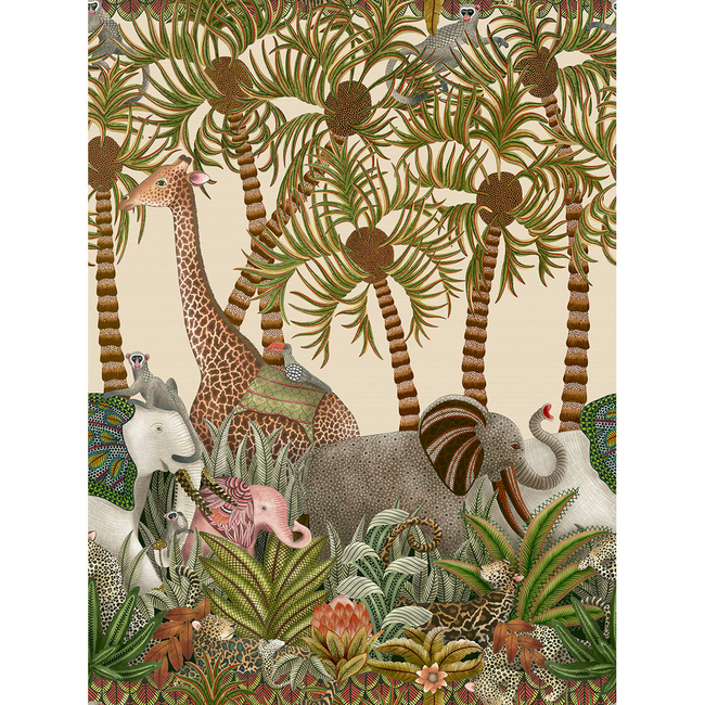 cole & son - letaba march grasscloth - spgrn&gngr/crm - 119/11047.cs.0