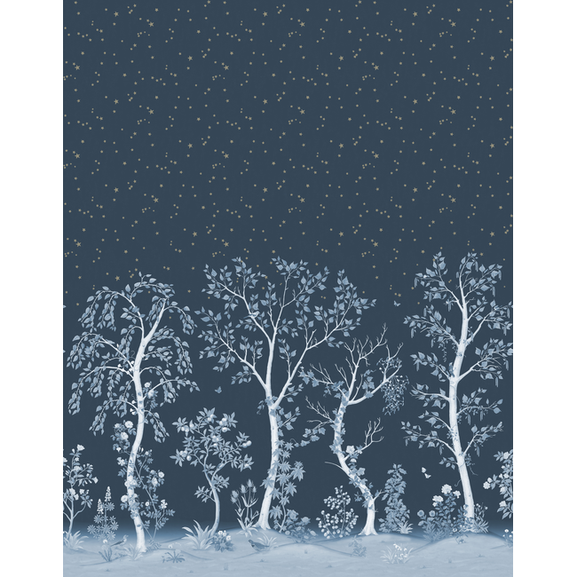 cole & son - seasonal woods - midnight - 120/6025.cs.0