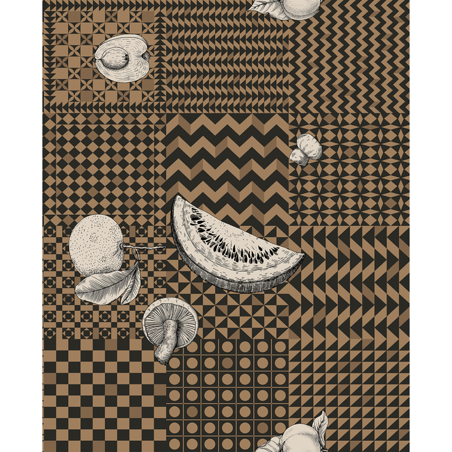 cole & son - frutta e geometrico - gold - 123/6031.cs.0