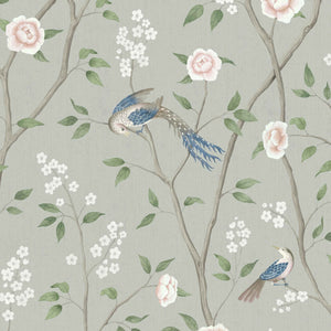 schumacher - paradise birds - mineral shimmer - 1903 - wallpaper