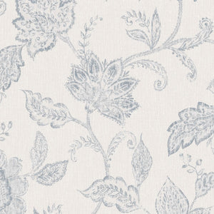 schumacher - indigo bloom - blue - 1929 - wallpaper