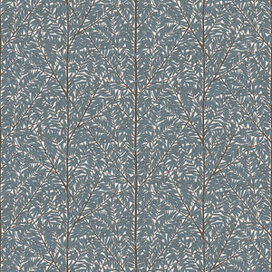 schumacher - korgpil mural - blue - 1957 - wallpaper