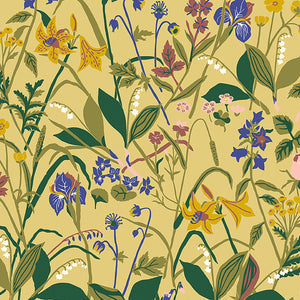 schumacher - ros och lilja - ochre - 1963 - wallpaper