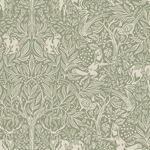 schumacher - under the elder tree - sage - 2046 - wallpaper