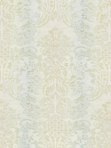 scalamandre sorrento linen damask mineral fabric - scala 27093-002