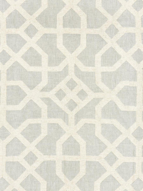 scalamandre linen lattice mineral & greige fabric - scala 27149-002