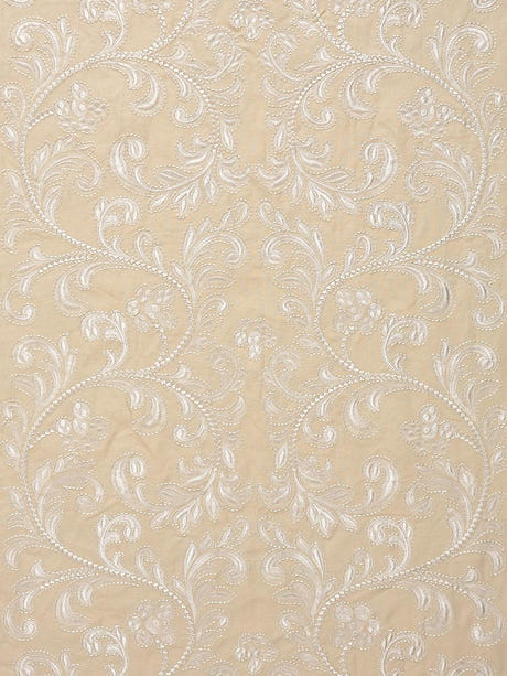 scalamandre chiara embroidery chardonnay fabric - scala 27029-001