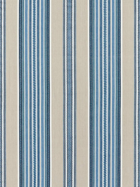 scalamandre cyrus cotton stripe chambray fabric - scala 27180-002