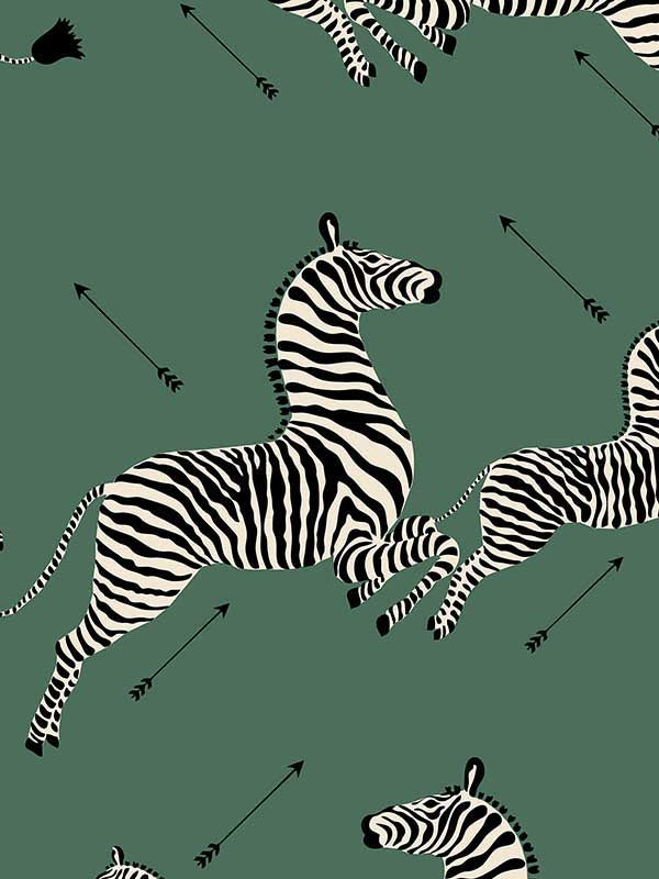 scalamandre sc0004wp81388mv zebras vinyl serengeti green wallpaper