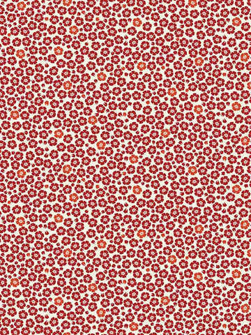 scalamandre - coquelicot rouge wallpaper - wh 000013331