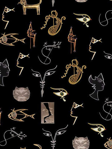 scalamandre - joyaux noir wallpaper - wh 000016463