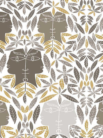 scalamandre - cap dail taupe wallpaper - wh 000026470