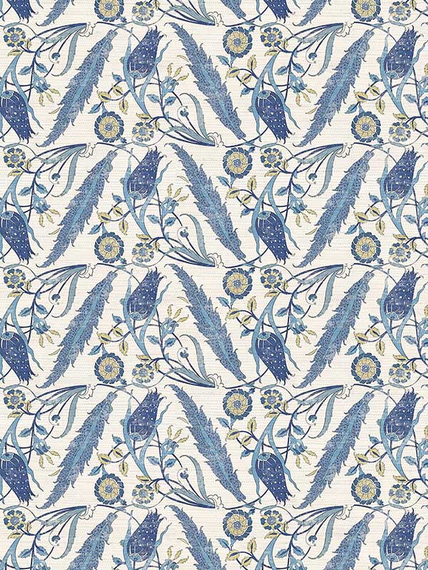 scalamandre wnm0001otto ottoman floral classic wallpaper
