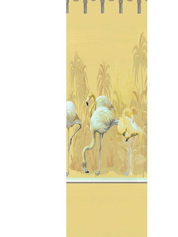 scalamandre wnm0003psrp palm springs dyptich golden right panel wallpaper