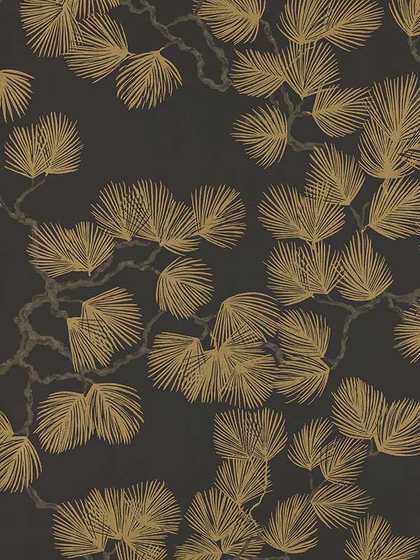 scalamandre wsb00990804 pine black wallpaper