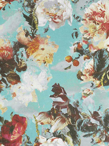 scalamandre - flamboyant bleuet wallpaper - wh 000013301