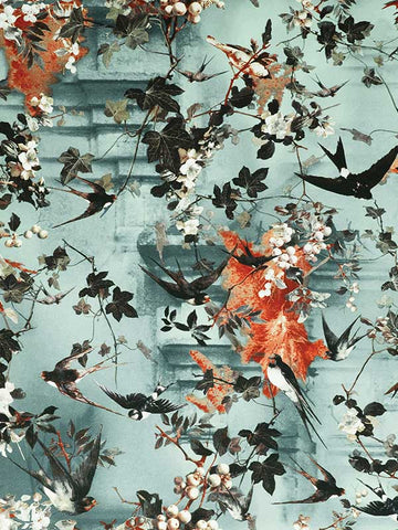 scalamandre - hirondelles ete wallpaper - wh 000023306