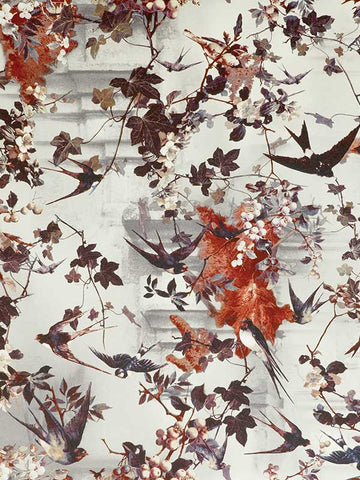 scalamandre - hirondelles hiver wallpaper - wh 000043306