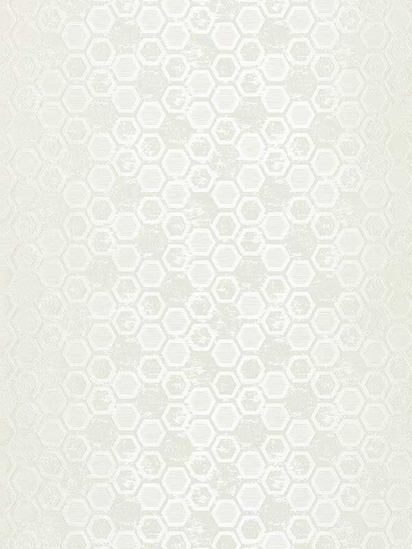 scalamandre wtt661420 hexagon inspiration ivory wallpaper