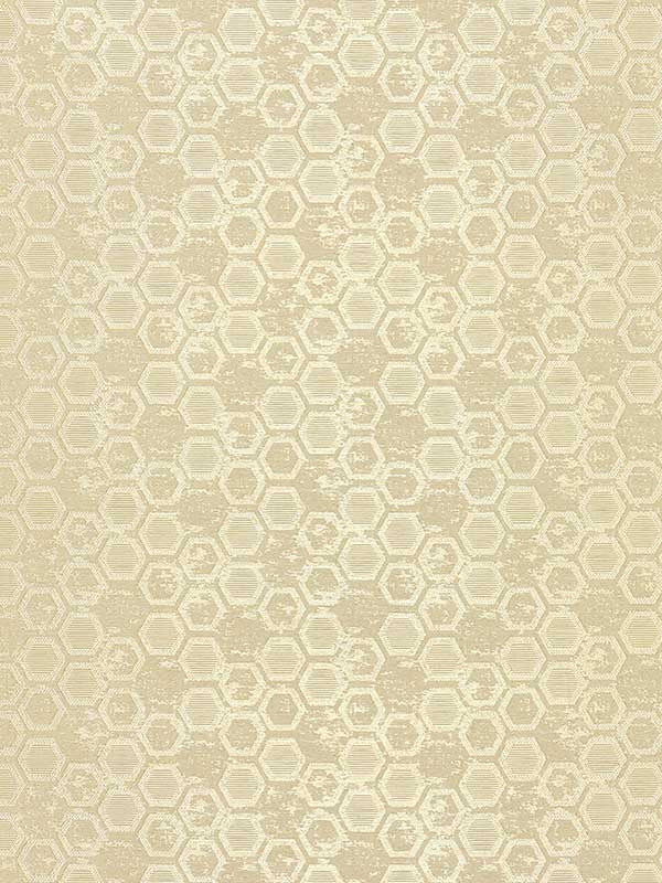 scalamandre wtt661423 hexagon inspiration chamomille wallpaper