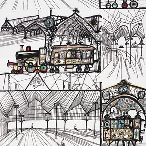schumacher - trains - multi on white - 2703940 - wallpaper