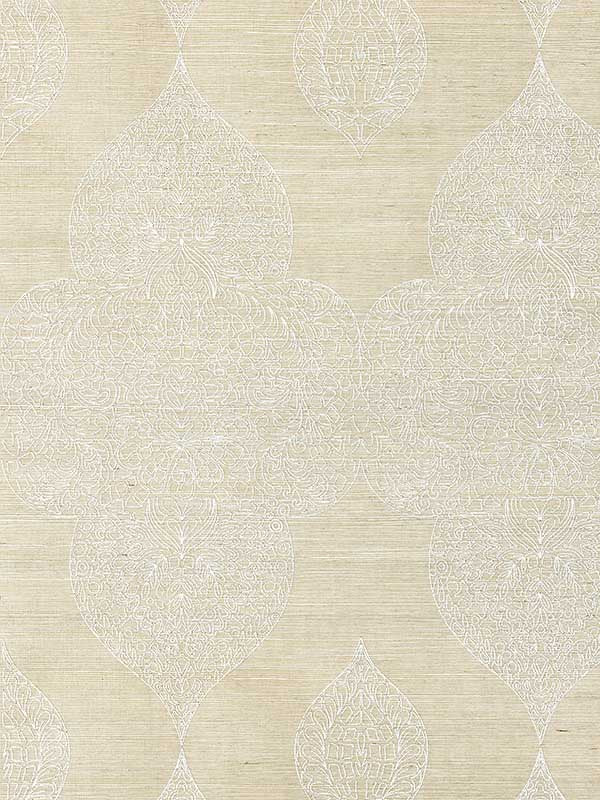 scalamandre sc0001wp88555 taj embroidered sisal chai wallpaper