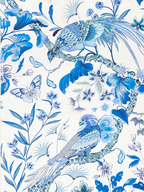 scalamandre wjr00036822d botany bay porcelain wallpaper