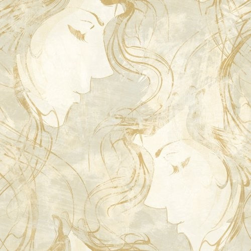 seabrook chadwick portrait metallic gold and off-white wallpaper