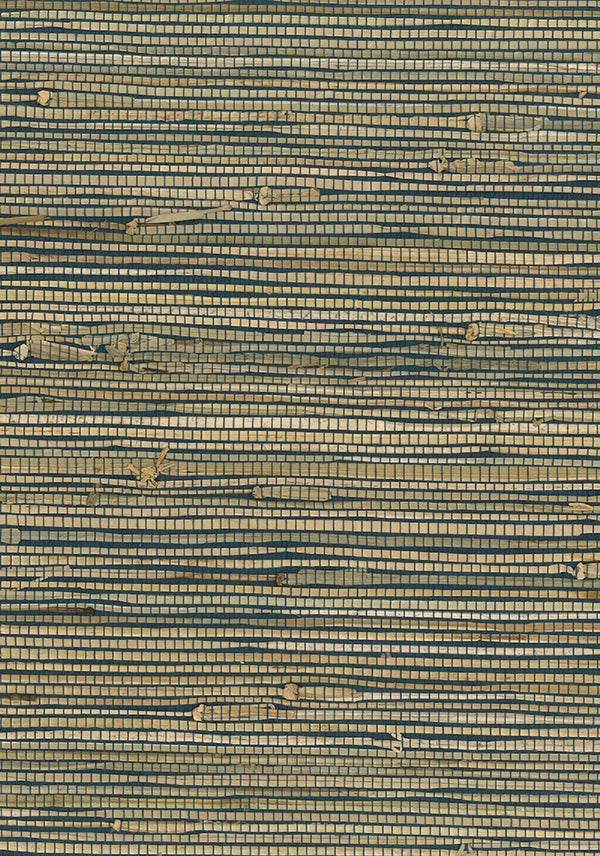 seabrook rushcloth blue, brown wallpaper