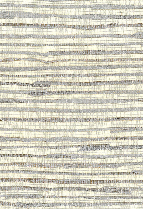seabrook java grass metallic silver, off white wallpaper