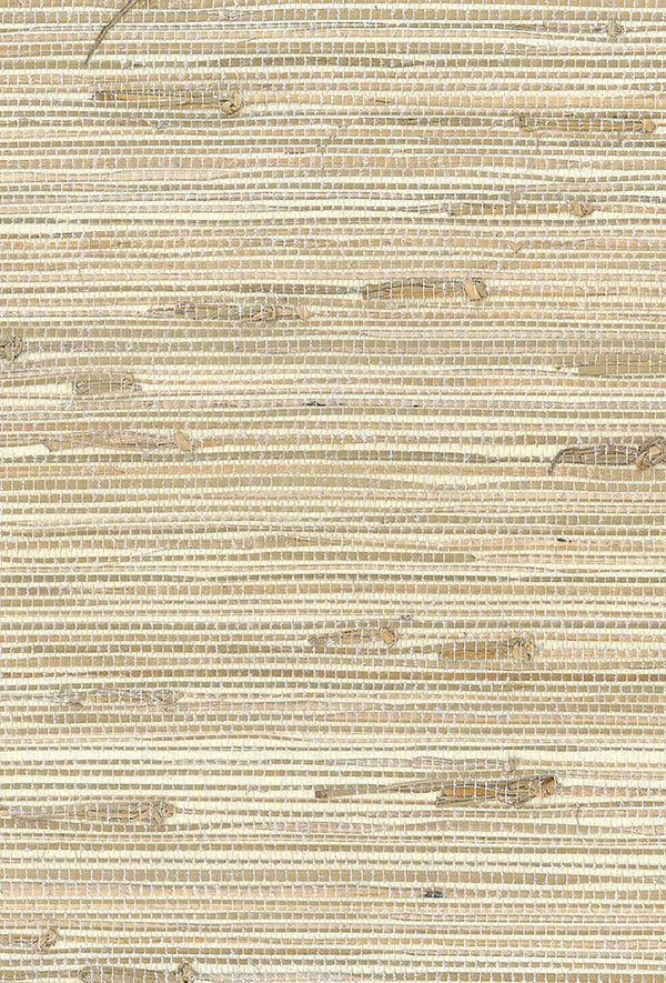 seabrook triangle grass metallic silver, off white wallpaper
