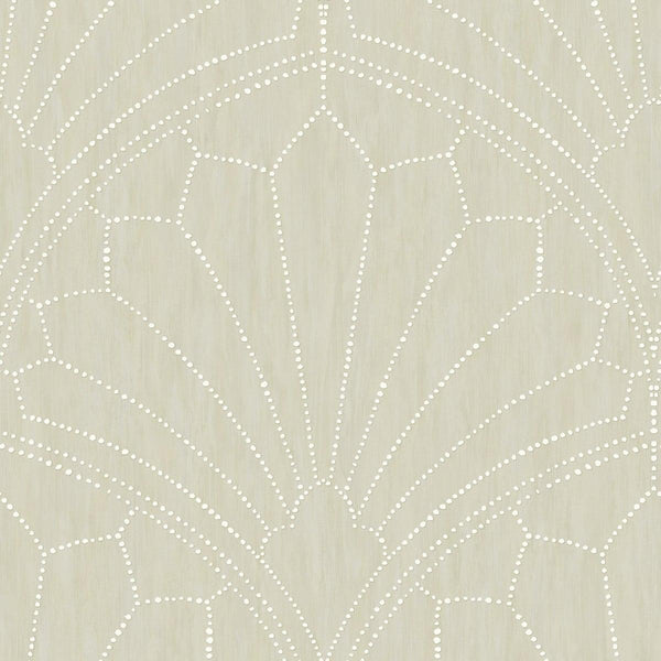 seabrook scallop medallion sand dunes wallpaper
