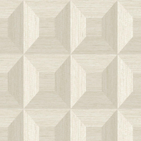 seabrook squared away geometric sand dollar wallpaper