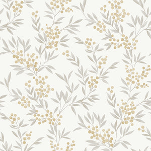 schumacher - forest berries - ochre and ivory - 4713 - wallpaper