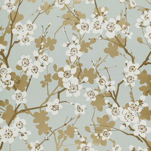 schumacher - ming cherry blossom - aqua - 5001070 - wallpaper