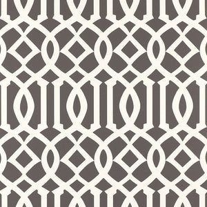 schumacher - imperial trellis - charcoal - 5003361 - wallpaper
