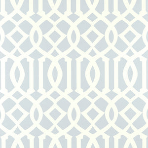 schumacher - imperial trellis - soft aqua - 5003363 - wallpaper