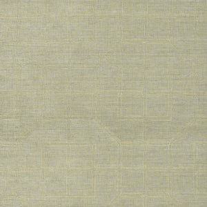 schumacher - linyi embroidered fret sisal - mist - 5003552 - wallpaper