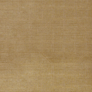 schumacher - linyi embroidered fret sisal - linen - 5003553 - wallpaper
