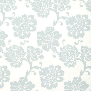 schumacher - albero floreale damask - aqua - 5003622 - wallpaper